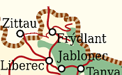 Mapka frýdlantských drah